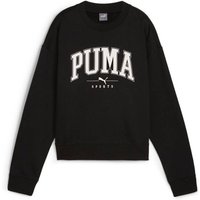 PUMA Damen Sweatshirt SQUAD Crew FL, Größe M in Schwarz