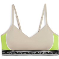 PUMA Damen Top MOVE STRONG BRA, Größe L in Silber