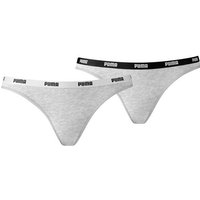 PUMA Damen Unterhose WOMEN BIKINI 2P HANG, Größe L in Grau