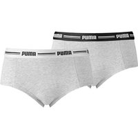 PUMA Damen Unterhose WOMEN MINI SHORT 2P PACK, Größe L in Grau