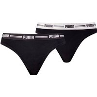 PUMA Damen Unterhose WOMEN STRING 2P HANG, Größe L in Schwarz