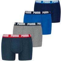 PUMA Herren Boxer Shorts, 4er Pack - Basic Boxer ECOM, Cotton Stretch, Everyday, Größe 2XL in Blau