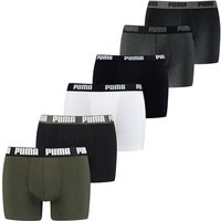 PUMA Herren Boxer Shorts, 6er Pack - Basic Boxer, Cotton Stretch, Everyday, Größe 2XL in Grün