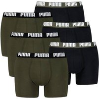 PUMA Herren Boxershorts, 6er Pack - Everyday Basic Boxers 6P, Cotton Stretch, einfarbig, Größe XXL in Schwarz