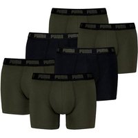 PUMA Herren Boxershorts, 6er Pack - Everyday Boxers 6P, Cotton Stretch, einfarbig, Größe XXL in Schwarz