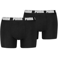 PUMA Herren Boxershorts, 2er Pack - Everyday Basic Boxers 2P, Cotton Stretch, einfarbig, Größe L in Schwarz