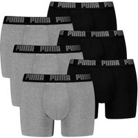 PUMA Herren Boxershorts, 6er Pack - Everyday Basic Boxers 6P, Cotton Stretch, einfarbig, Größe XL in Schwarz