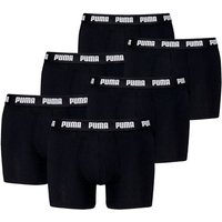 PUMA Herren Boxershorts, 6er Pack - Everyday Boxers 6P, Cotton Stretch, einfarbig, Größe L in Schwarz