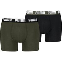 PUMA Herren Boxershorts, 2er Pack - Everyday Basic Boxers 2P, Cotton Stretch, einfarbig, Größe XXL in Schwarz