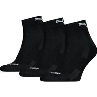 PUMA Herren CUSHIONED QUARTER 3P UNISEX, Größe 35-38 in Schwarz