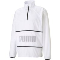 PUMA Herren Jacke TRAIN GRAPHIC 1/2 ZIP, Größe M in Weiß
