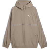 PUMA Herren Kapuzensweat CLASS Relaxed Pinnacle Half-Zip Hoodie, Größe XXL in Grau