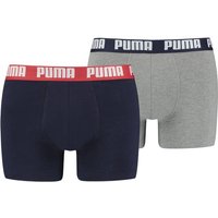 PUMA Herren Retropants Basic Boxer 2er Pack, Größe XXL in Blau