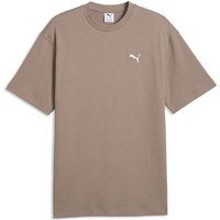 PUMA Herren Shirt ESS ELEVATED Relaxed Material Tee, Größe XL in Grau