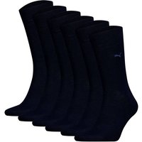 PUMA Herren Socken, 6er Pack - Classic, Kurzsocken, Logo, einfarbig, Größe 43-46 in Blau
