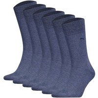 PUMA Herren Socken, 6er Pack - Classic, Kurzsocken, Logo, einfarbig, Größe 43-46 in Blau