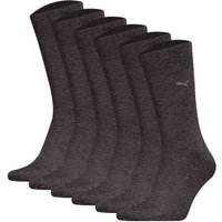 PUMA Herren Socken, 6er Pack - Classic, Kurzsocken, Logo, einfarbig, Größe 39-42 in Grau