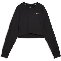 PUMA Herren Sweatshirt CLOUDSPUN CROSSOVER CREW - SHORT, Größe S in Schwarz
