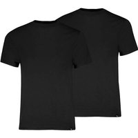 PUMA Herren T-Shirts, 2er Pack - Crew Neck Tee 2P, Rundhals Regular Fit, Baumwolle, einfarbig, Größe L in Schwarz