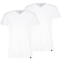 PUMA Herren T-Shirts, 2er Pack - V-Neck Tee 2P, V-Ausschnitt, Regular Fit, Baumwolle, einfarbig, Größe XXL in Weiß