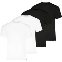 PUMA Herren T-Shirts, 4er Pack - Crew Neck Tee 4P, Rundhals Regular Fit, Baumwolle, einfarbig, Größe M in Schwarz