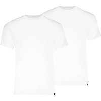 PUMA Herren T-Shirts, 2er Pack - Crew Neck Tee 2P, Rundhals Regular Fit, Baumwolle, einfarbig, Größe L in Weiß