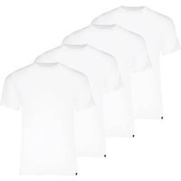 PUMA Herren T-Shirts, 4er Pack - Crew Neck Tee 4P, Rundhals Regular Fit, Baumwolle, einfarbig, Größe XXL in Weiß