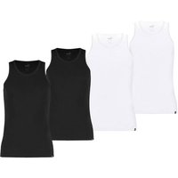 PUMA Herren Tank Top, 4er Pack - Basic, Unterhemd, Rundhals, Single Jersey, einfarbig, Größe S in Schwarz