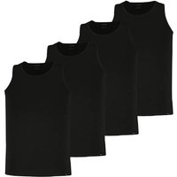 PUMA Herren Tank Tops, 4er Pack - Tank Top 4P, Unterhemd, Rundhals, Regular Fit, Größe S in Schwarz