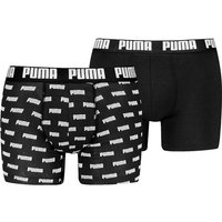 PUMA Herren Unterhose EVERYDAY AOP PRINT BOXER 2P, Größe XL in Schwarz