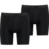 PUMA Herren Unterhose SPORT MICROFIBER LONG BOXER 2P, Größe XL in Schwarz