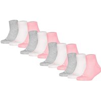 PUMA Kinder Quarter Socken, 12er Pack - Plain Quarter 12P, Logos, einfarbig, Größe 39-42 in Grau