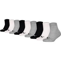 PUMA Kinder Quartersocken, 9er Pack - Plain Quarter ECOM 9P, Logo, einfarbig, Größe 39-42 in Schwarz