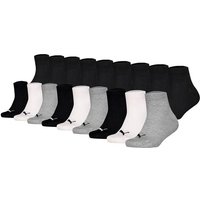 PUMA Kinder Quartersocken, 18er Pack - Plain Quarter ECOM 18P, Logo, einfarbig, Größe 35-38 in Bunt