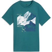 PUMA Kinder Shirt GRAPHIC Mountain Tee B, Größe 176 in Blau