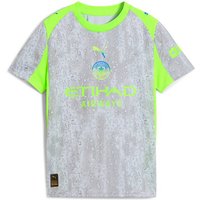 PUMA Kinder Shirt MCFC 3rd Replica Jr, Größe 176 in Silber