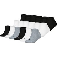 PUMA Kinder Sneakersocken 18er Pack - Plain Sneaker ECOM 18P, Logo, einfarbig, Größe 39-42 in Bunt