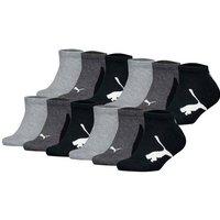 PUMA Kinder Sneakersocken, 12er Pack - BWT Sneaker 12P, Logos, einfarbig, Größe 31-34 in Schwarz