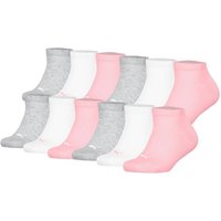 PUMA Kinder Sneakersocken, 12er Pack - Plain Sneaker 12P, Logo, einfarbig, Größe 31-34 in Grau
