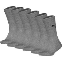 PUMA Kinder Socken 6er Pack - Easy Rider, ECOM, einfarbig, Logo, Größe 35-38 in Grau