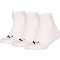 PUMA Kinder Socken KIDS PLAIN QUARTER 3P, Größe 31-34 in Weiß