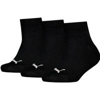 PUMA Kinder Socken KIDS PLAIN QUARTER 3P, Größe 31-34 in Schwarz