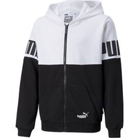 PUMA Kinder Sweatshirt POWER Colorblock Full, Größe 128 in Weiß