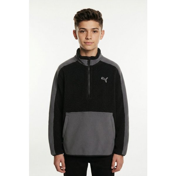 PUMA Sweatshirt ESS ELEVATED WINTERIZED RELAXED HALF-ZIP mit Stehkragen, mit Reißverschluss, mit Kängurutasche