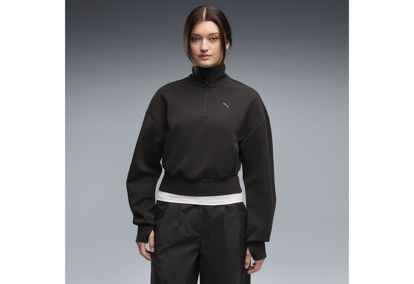 PUMA Sweatshirt PUMATECH SENSE Crew Sweatshirt mit Reißverschluss bis zum Hals – Bild 2 von 5