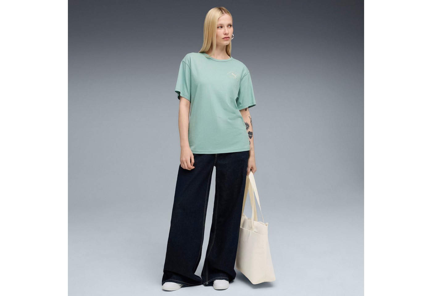 PUMA T-Shirt CLASS RELAXED TEE Kurzarm, ohne Verschluss, Rundhalsausschnitt – Bild 3 von 5