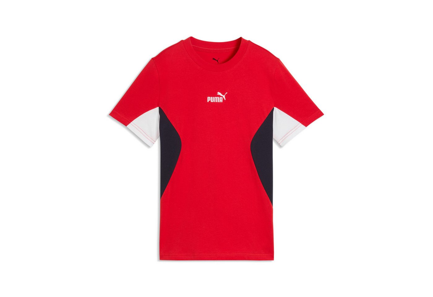 PUMA T-Shirt ESS BLOCK TEE B Kurzarm, Rundhalsausschnitt, ohne Kapuze – Bild 4 von 5