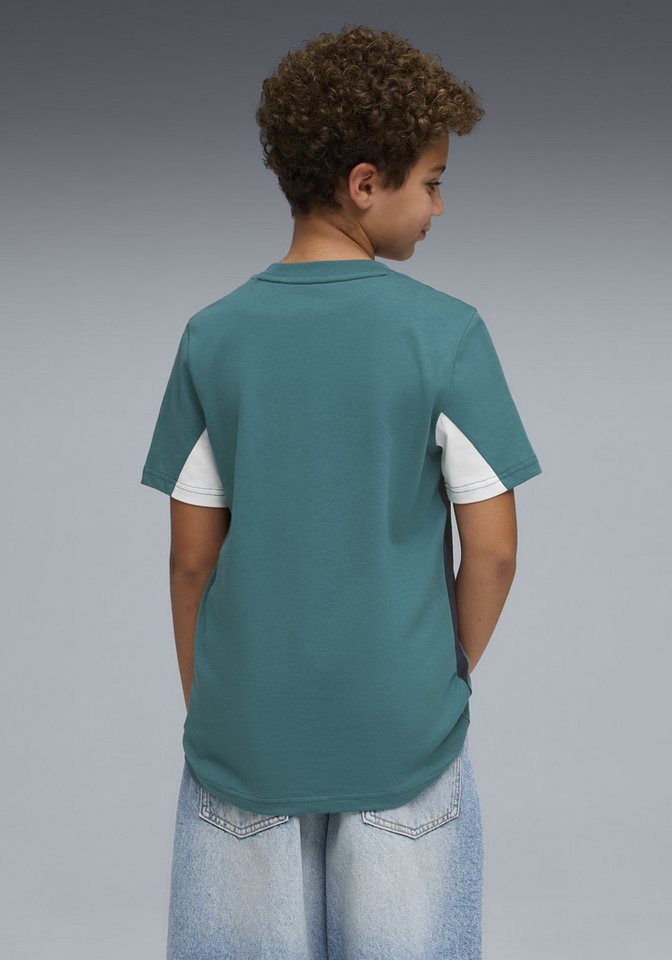 PUMA T-Shirt ESS BLOCK TEE B Kurzarm, Rundhalsausschnitt, ohne Kapuze – Bild 2 von 5