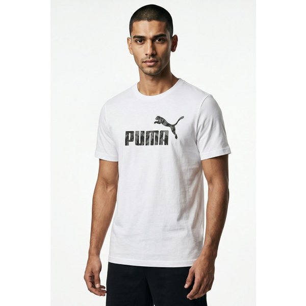 PUMA T-Shirt ESS CAMO TEE gerade Passform, Kurzarm, für Alltag und Freizeit