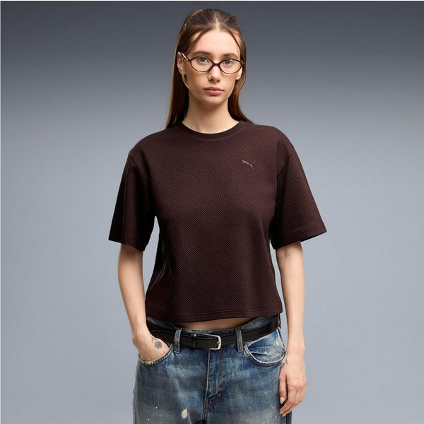 PUMA T-Shirt ESS ELEVATED RELAXED TEE Kurzarmdesign, sportlicher Stil, unifarbenes Design, relaxed fit